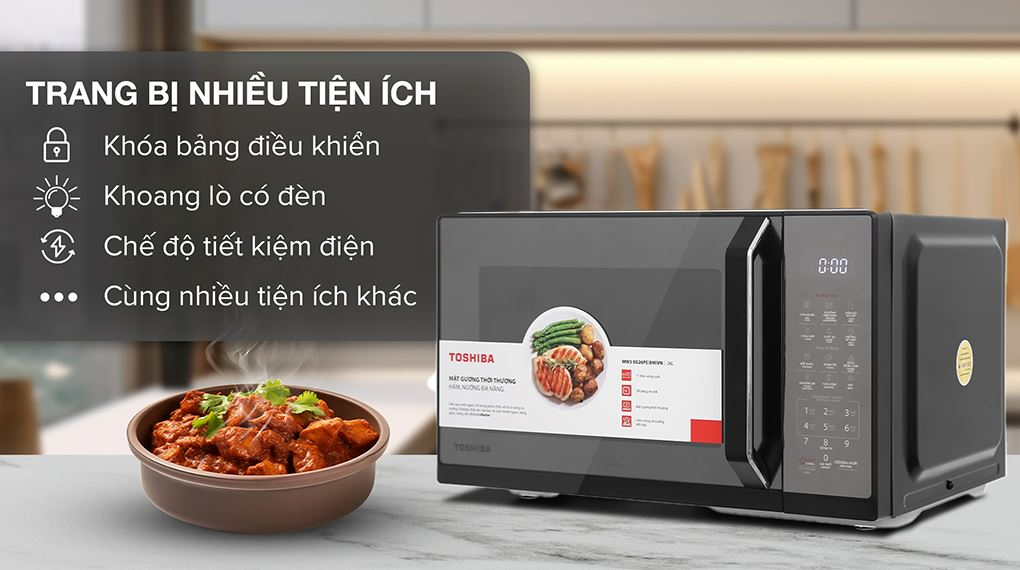 Lò vi sóng có nướng Toshiba 26 lít MW3-EG26PE(BM) VN - Ảnh 3