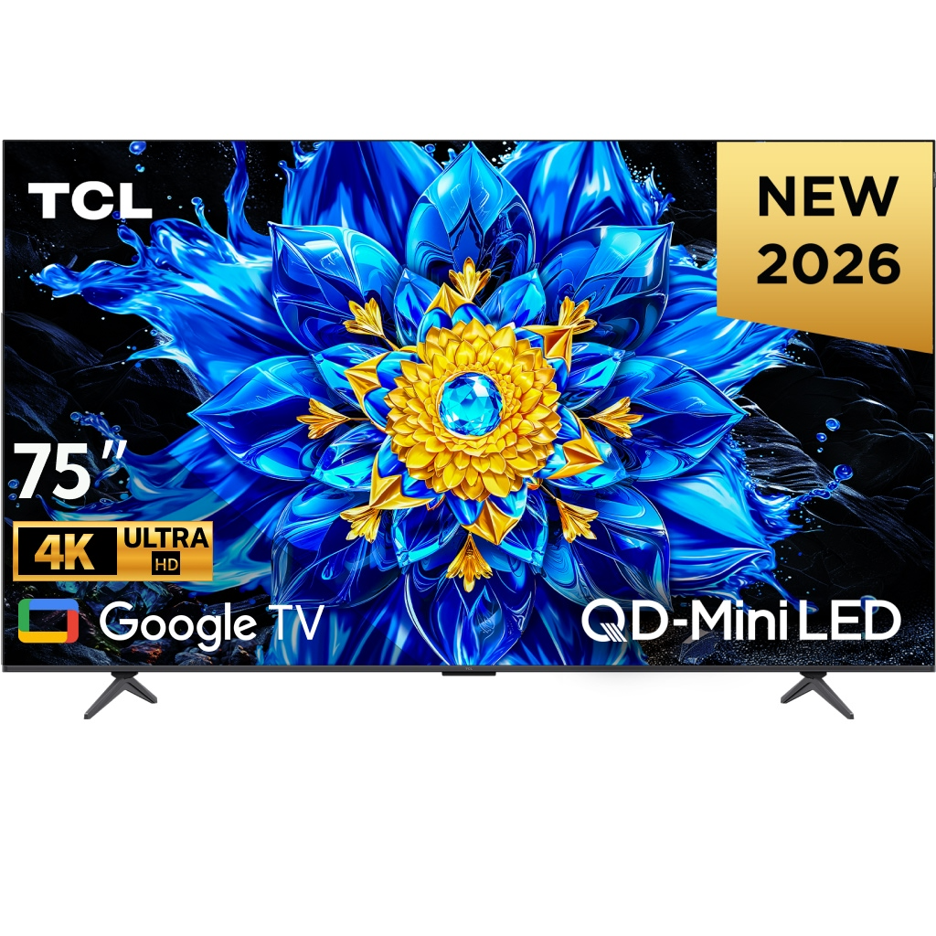 Google Tivi QD-Mini LED TCL 4K 75 inch 75P8LS Đen
