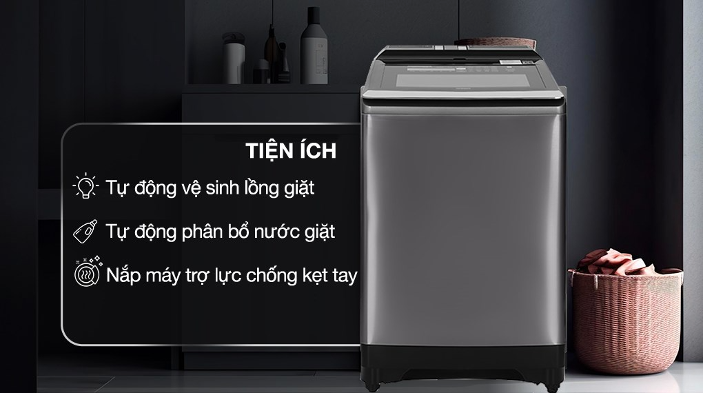 Máy giặt Hitachi Inverter 25 kg SF-250ZFVAD SS - Ảnh 3