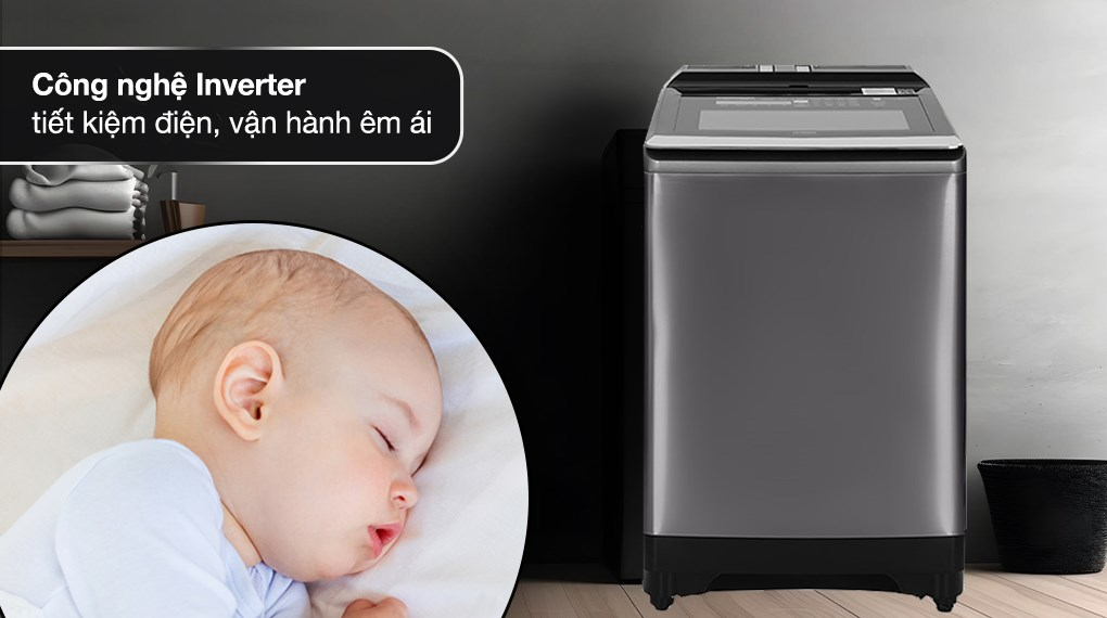 Máy giặt Hitachi Inverter 25 kg SF-250ZFVAD SS - Ảnh 4