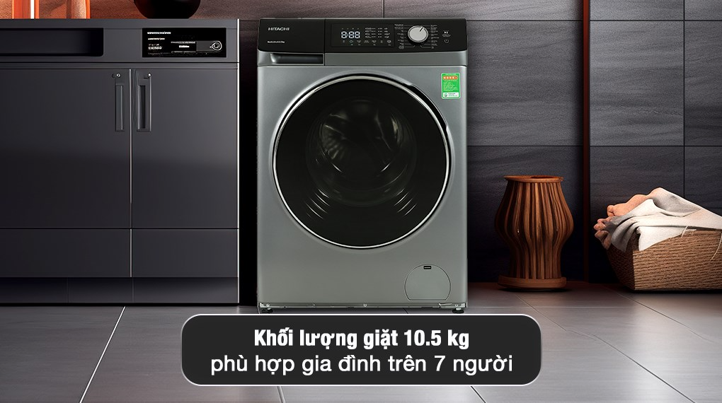 Máy giặt Hitachi Inverter 10.5 kg BD-1054HVOS - Ảnh 3