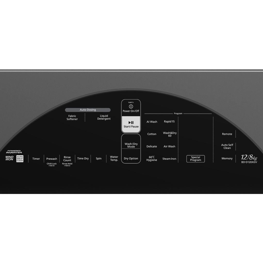 Máy Giặt Sấy Hitachi Inverter 12/8 Kg BD-D120XGV MAG - Ảnh 3
