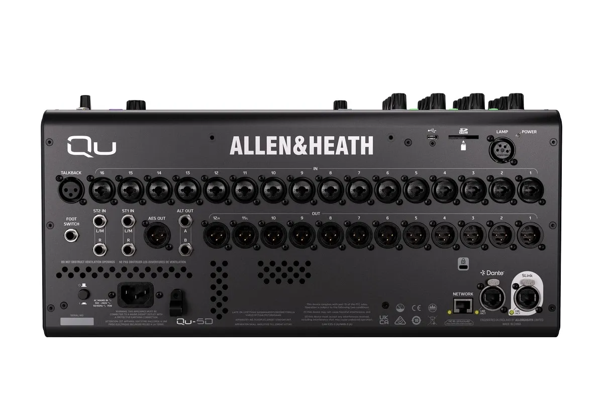 Mixer Allen & Heath Qu-5D (Digital, 36 kênh, Cổng Slink ) - Ảnh 4
