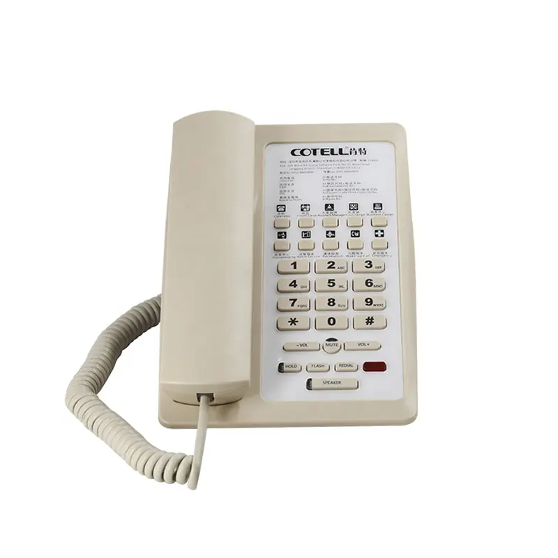Cotell Classic Series TE3000A - Custom Hotel Landline Telephone With Free Faceplate Printing - Ảnh 4