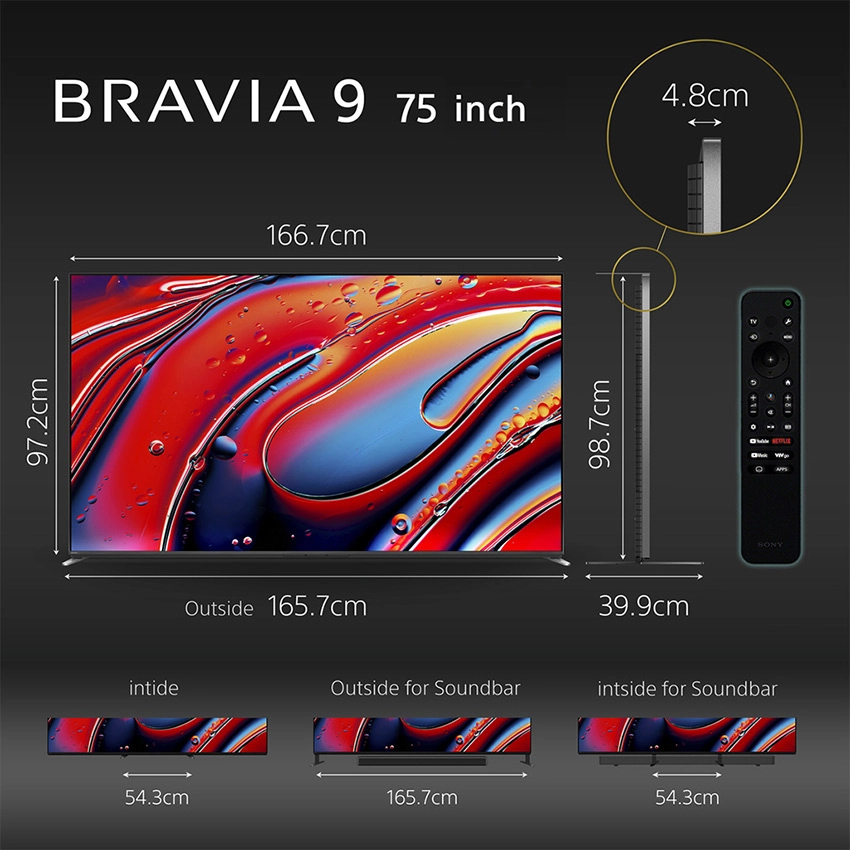 BRAVIA 9 Tivi Mini LED (QLED) Sony 75 inch K-75XR90 - Ảnh 4