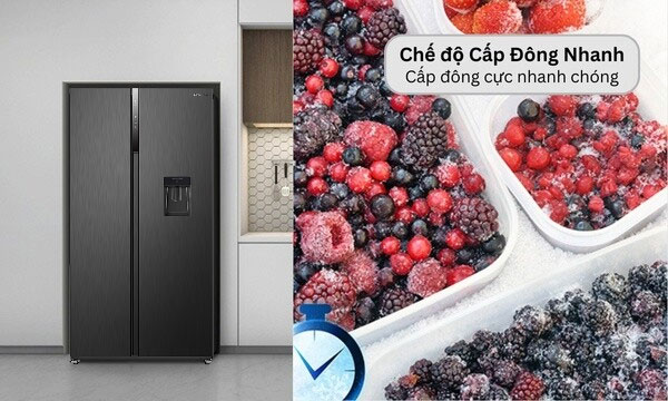 Tủ lạnh Hitachi Side by Side 525L HRSN9552DWDXVN - Ảnh 3